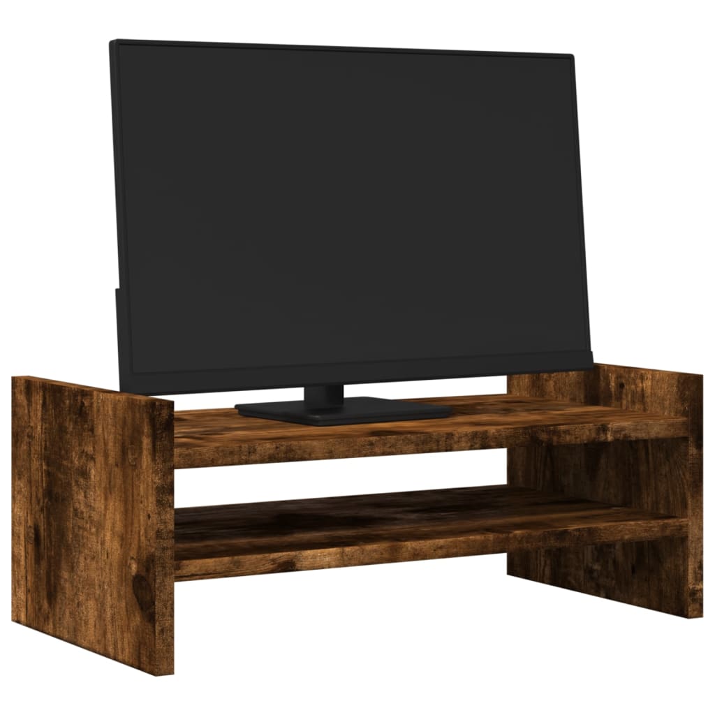 Monitor Stand Smoked Oak 50x27x20 cm Engineered Wood