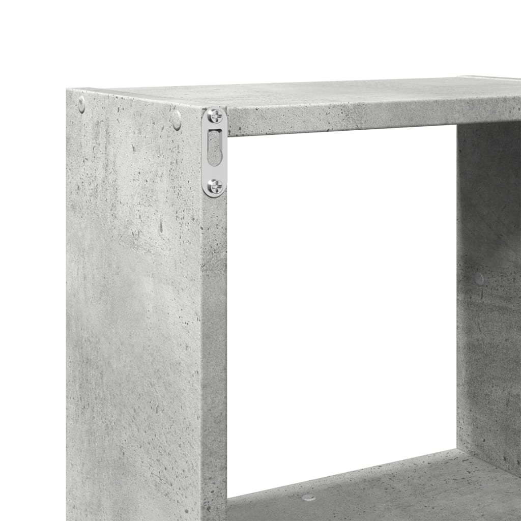 Wall Cabinet 78x18x71 cm Concrete Grey Engineered Wood