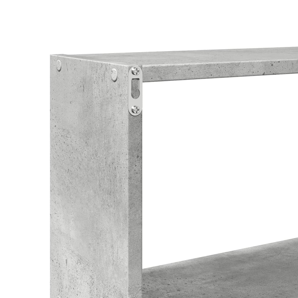 Wall Cabinet 158x18x53 cm Concrete Grey Engineered Wood