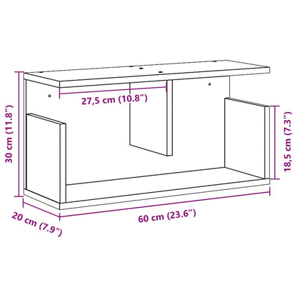 Wall Cabinet 60x20x30 cm Sonoma Oak Engineered Wood