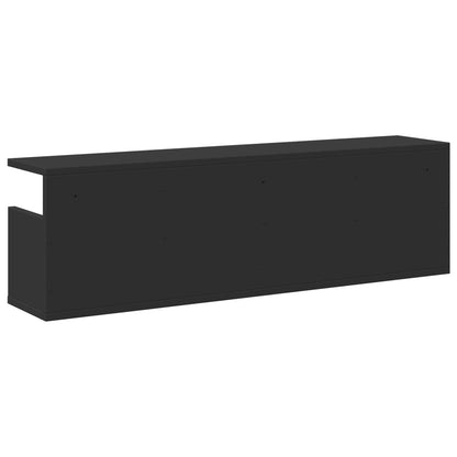 Wall Cabinet 100x20x30 cm Black Engineered Wood