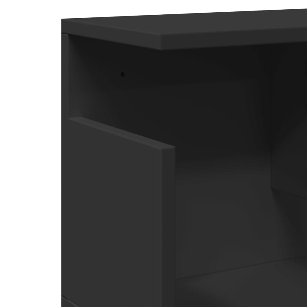 Wall Cabinet 100x20x30 cm Black Engineered Wood