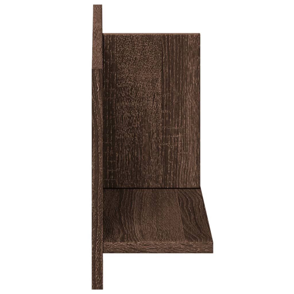 Wall Cabinet 70x16.5x30 cm Brown Oak Engineered Wood