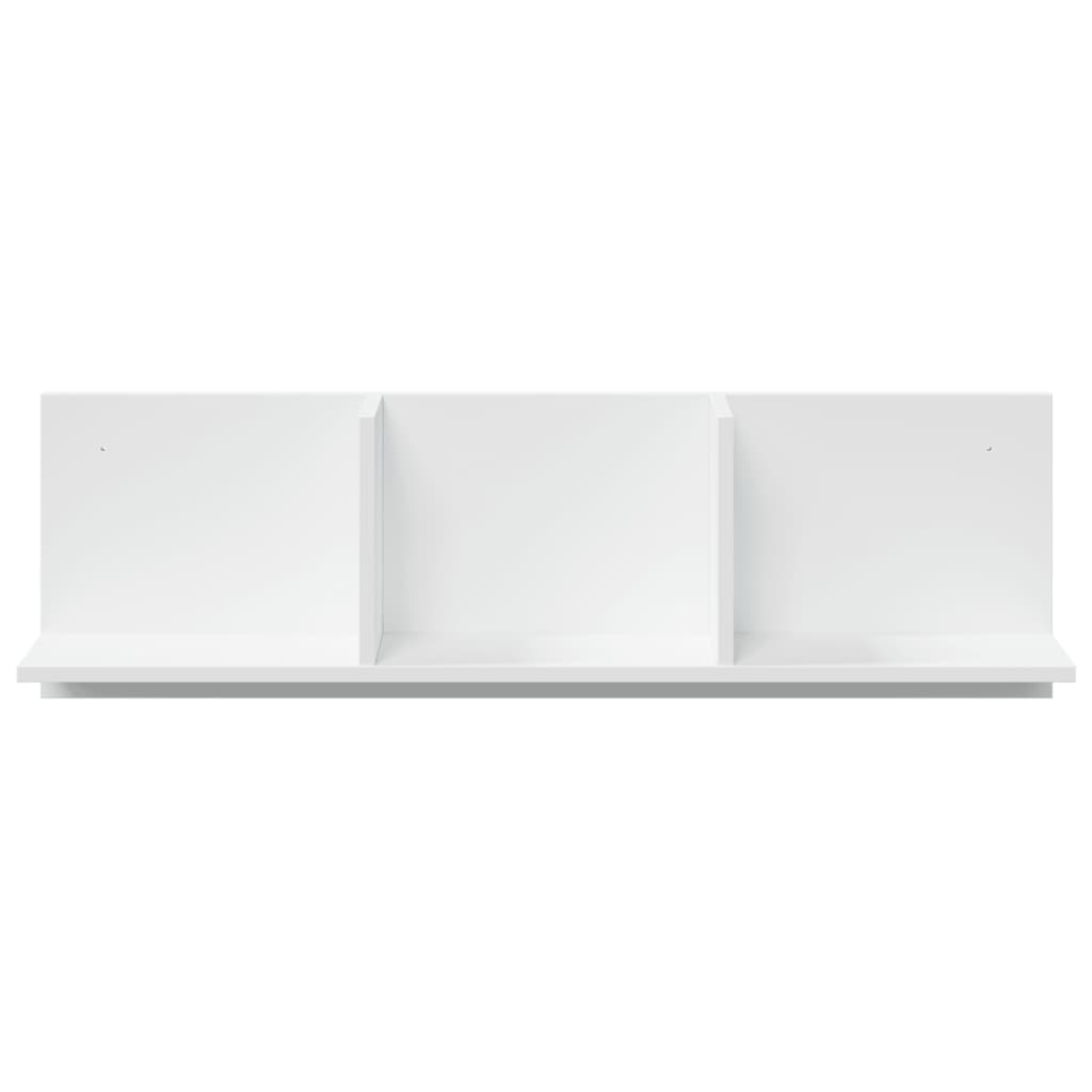 Wall Cabinet 100x16.5x30 cm White Engineered Wood