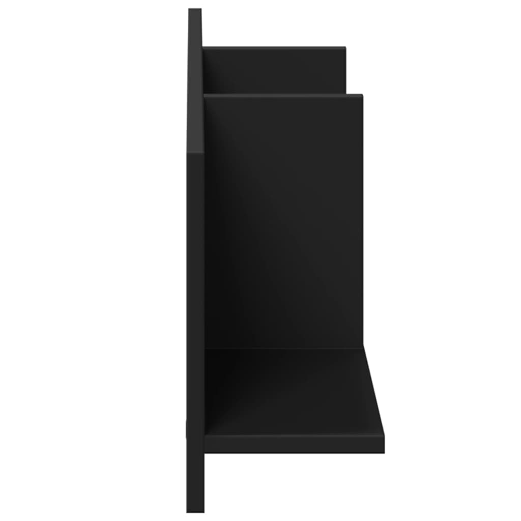 Wall Cabinet 100x16.5x30 cm Black Engineered Wood