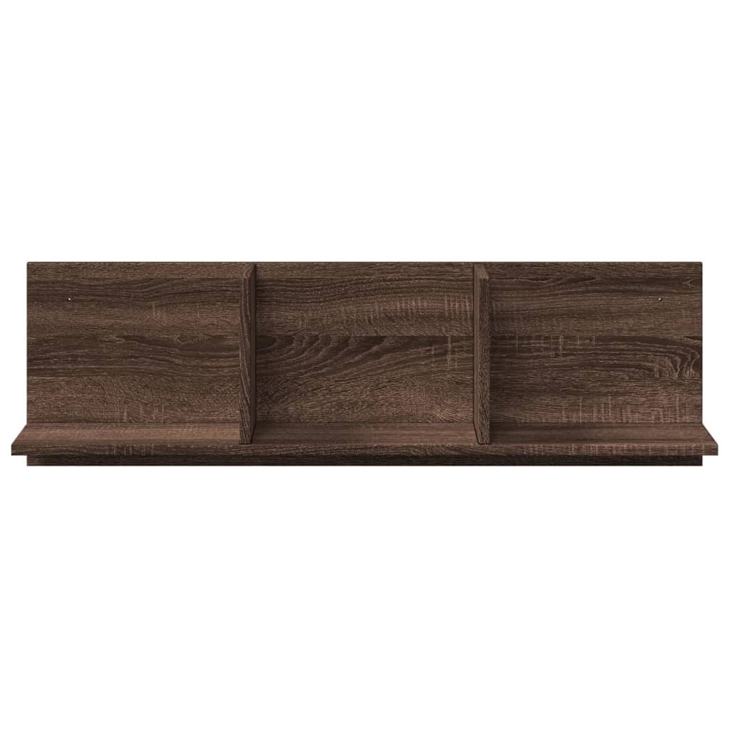 Wall Cabinet 100x16.5x30 cm Brown Oak Engineered Wood