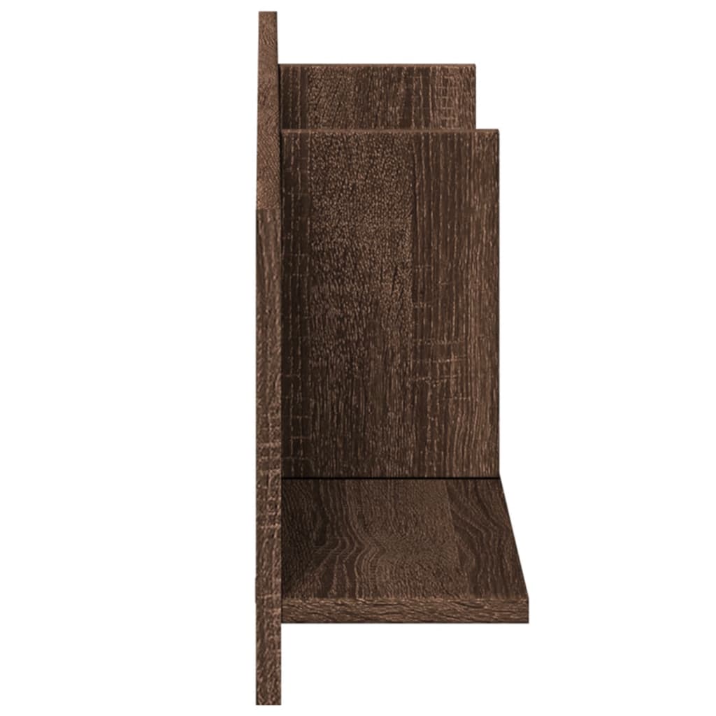 Wall Cabinet 100x16.5x30 cm Brown Oak Engineered Wood