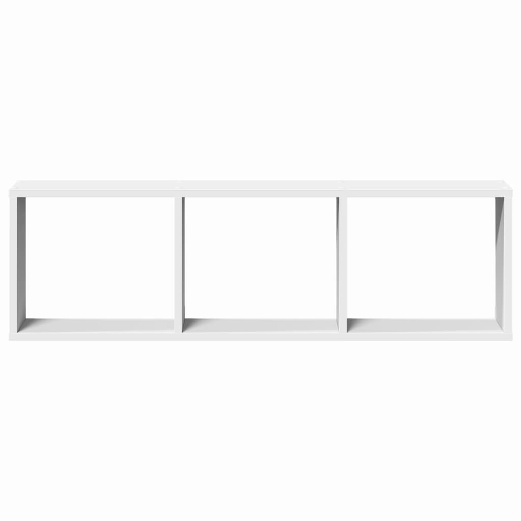 Wall Cabinet 100x16x30 cm White Engineered Wood