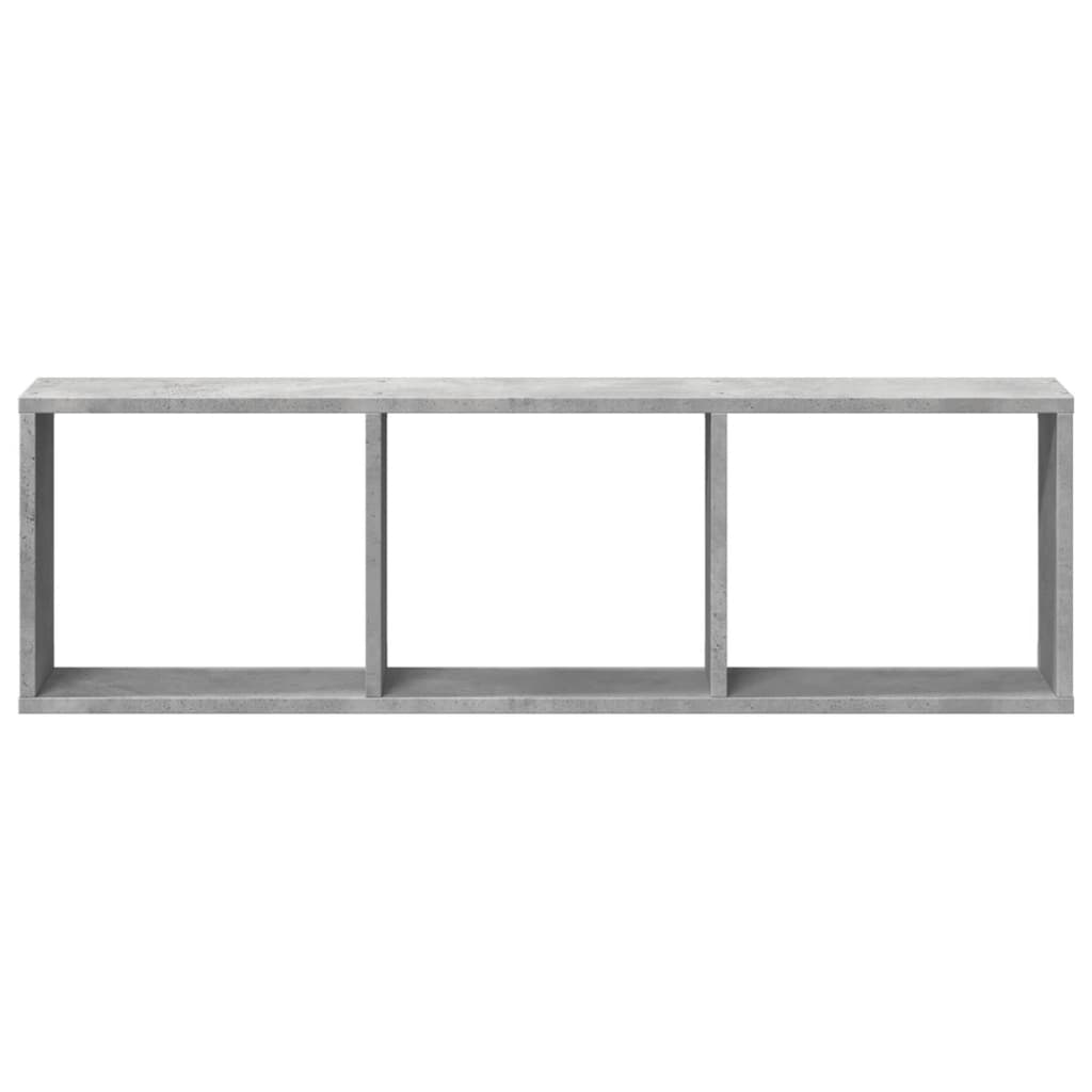 Wall Cabinet 100x16x30 cm Concrete Grey Engineered Wood