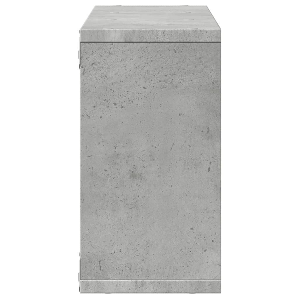 Wall Cabinet 100x16x30 cm Concrete Grey Engineered Wood