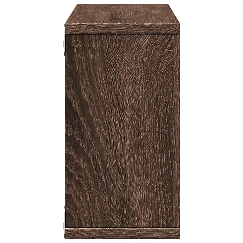 Wall Cabinet 100x16x30 cm Brown Oak Engineered Wood