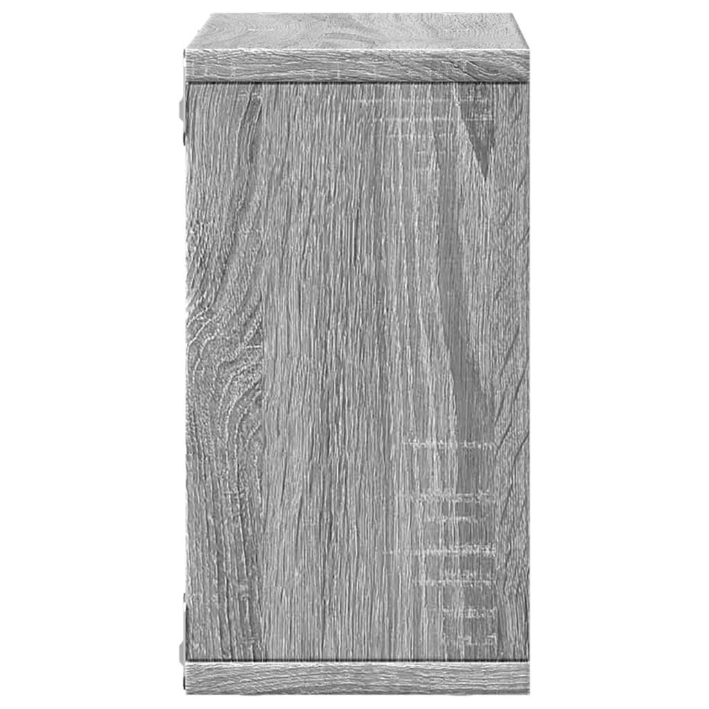 Wall Cabinet 60x16x30 cm Grey Sonoma Engineered Wood