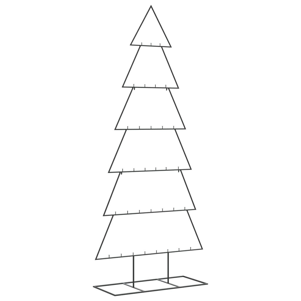 Metal Christmas Tree for Decoration Black 180 cm