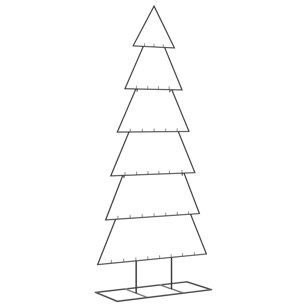 Metal Christmas Tree for Decoration Black 210 cm