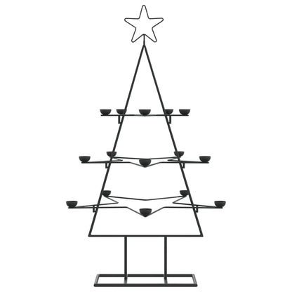 Metal Christmas Tree for Decoration Black 105 cm