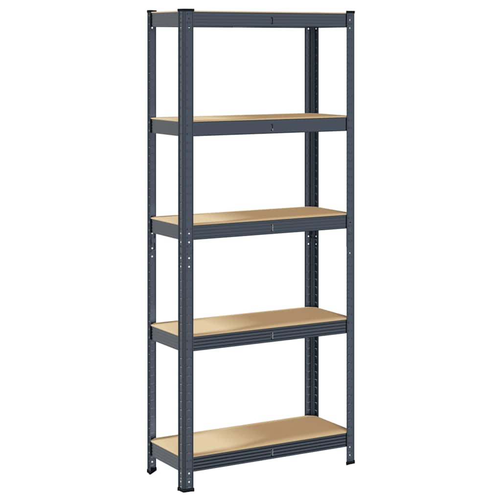 5-Layer Storage Shelf Anthracite Steel&Engineered Wood