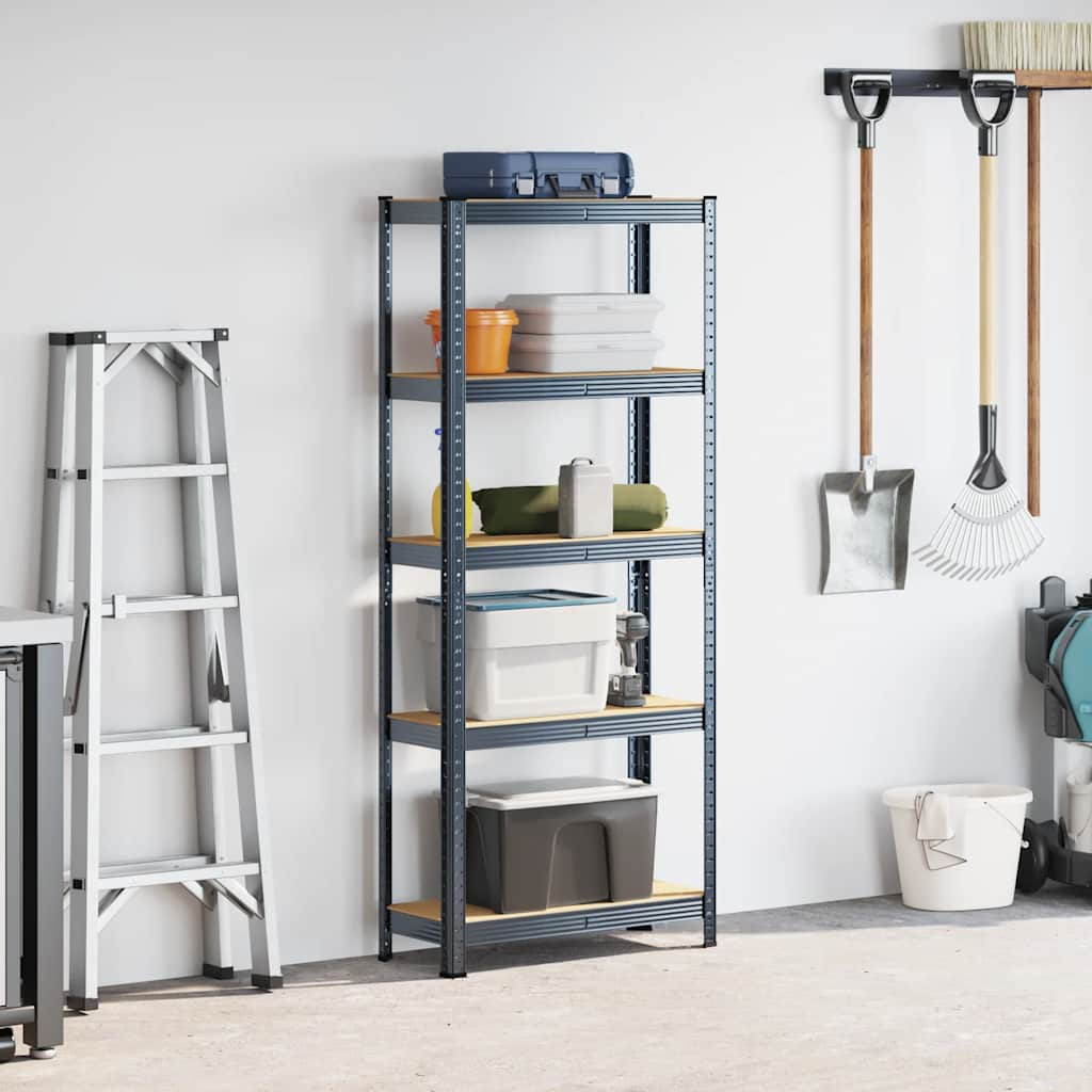 5-Layer Storage Shelf Anthracite Steel&Engineered Wood