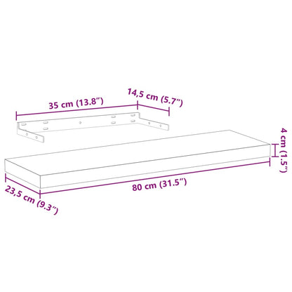 Floating Shelf 80x23.5x4 cm Engineered Wood