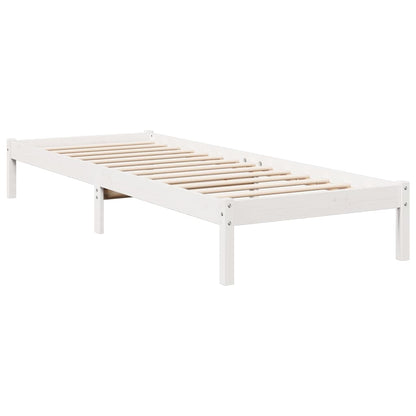 Extra Long Bed Frame without Mattress White 80x210 cm Solid Wood Pine