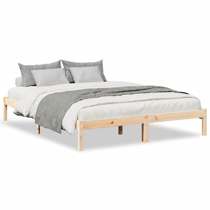 Extra Long Bed Frame without Mattress 140x210 cm Solid Wood Pine