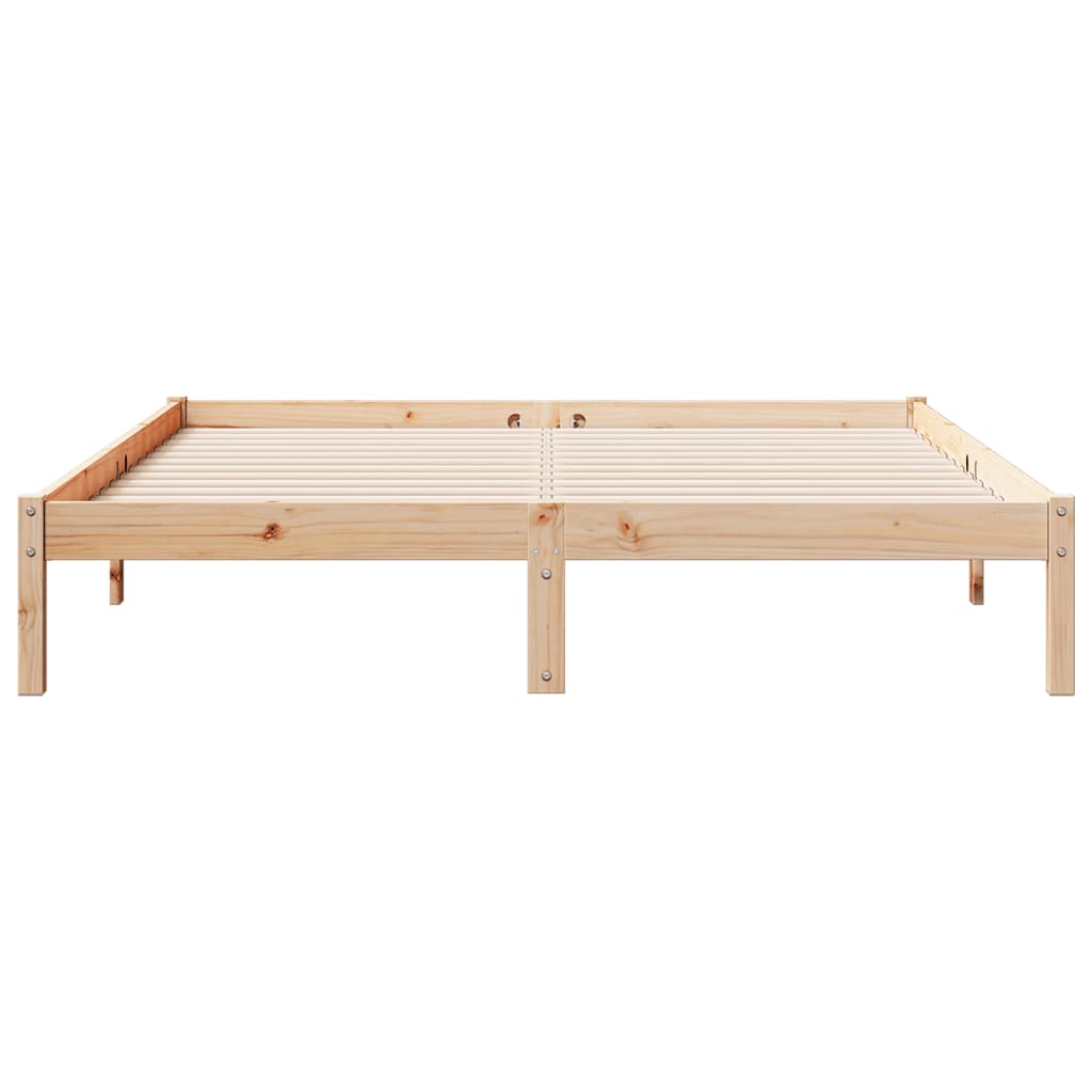 Extra Long Bed Frame without Mattress 140x210 cm Solid Wood Pine