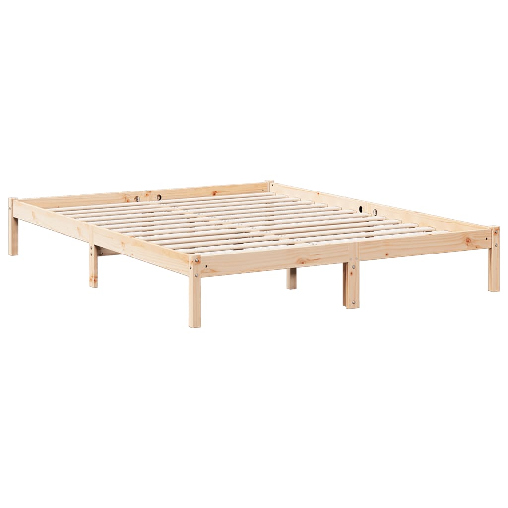 Extra Long Bed Frame without Mattress 140x210 cm Solid Wood Pine