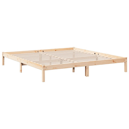 Extra Long Bed Frame without Mattress 180x210 cm Solid Wood Pine