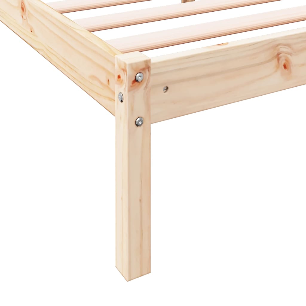 Extra Long Bed Frame without Mattress 180x210 cm Solid Wood Pine