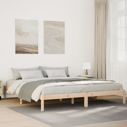 Extra Long Bed Frame without Mattress 180x210 cm Solid Wood Pine