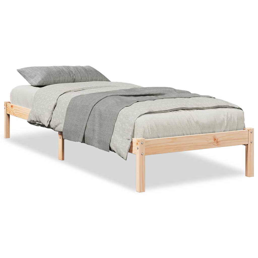 Extra Long Bed Frame without Mattress 90x220 cm Solid Wood Pine