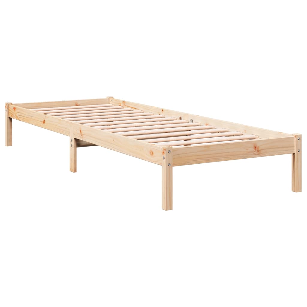 Extra Long Bed Frame without Mattress 90x220 cm Solid Wood Pine