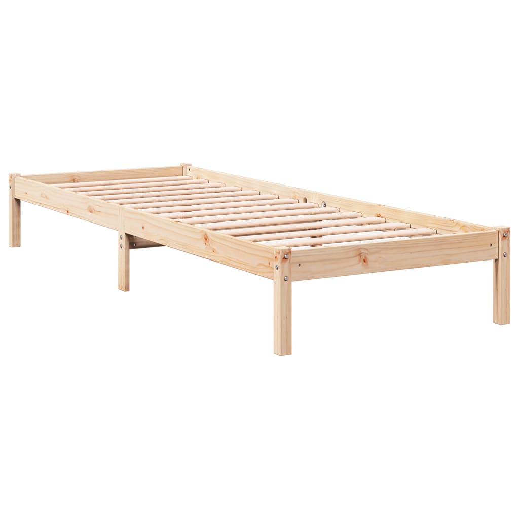 Extra Long Bed Frame without Mattress 90x220 cm Solid Wood Pine