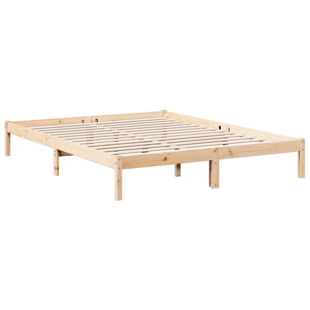 Extra Long Bed Frame without Mattress 160x220 cm Solid Wood Pine