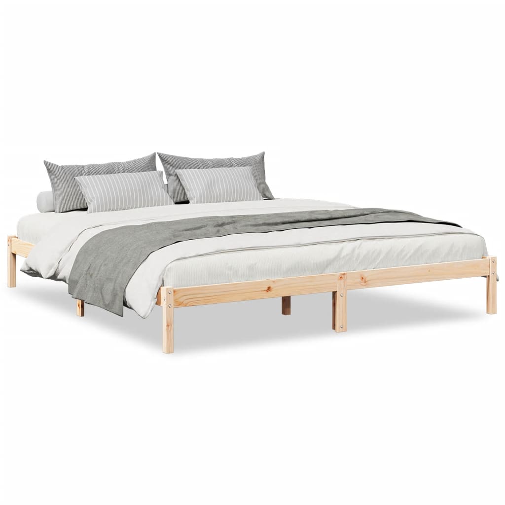 Extra Long Bed Frame without Mattress 180x220 cm Solid Wood Pine