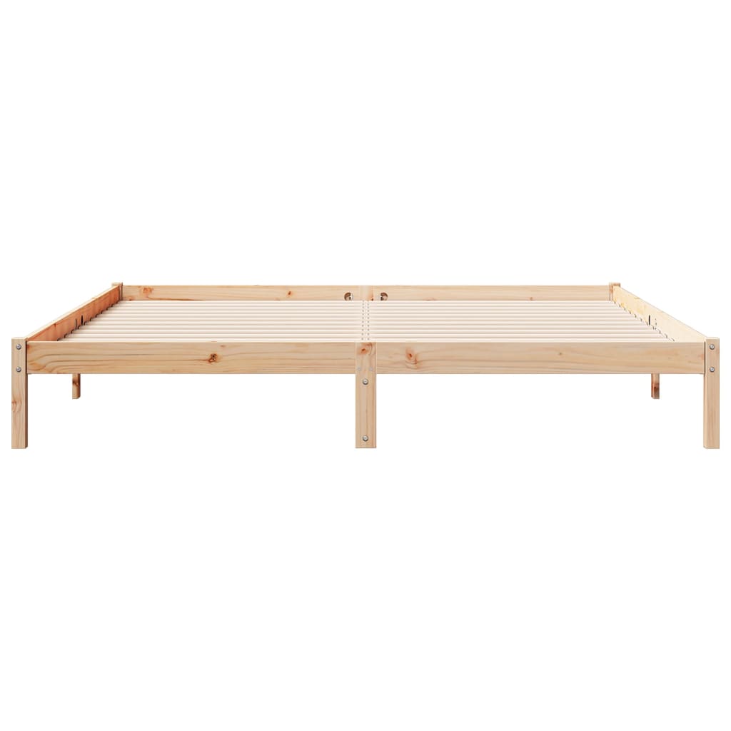 Extra Long Bed Frame without Mattress 180x220 cm Solid Wood Pine