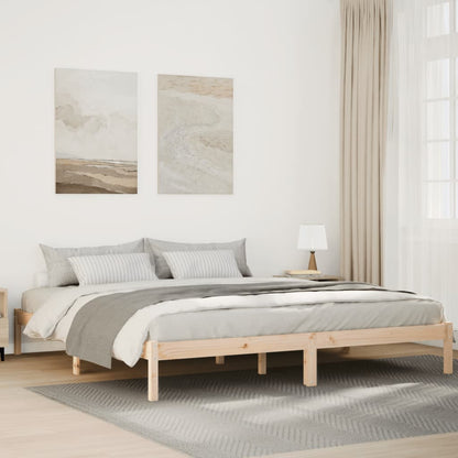 Extra Long Bed Frame without Mattress 180x220 cm Solid Wood Pine