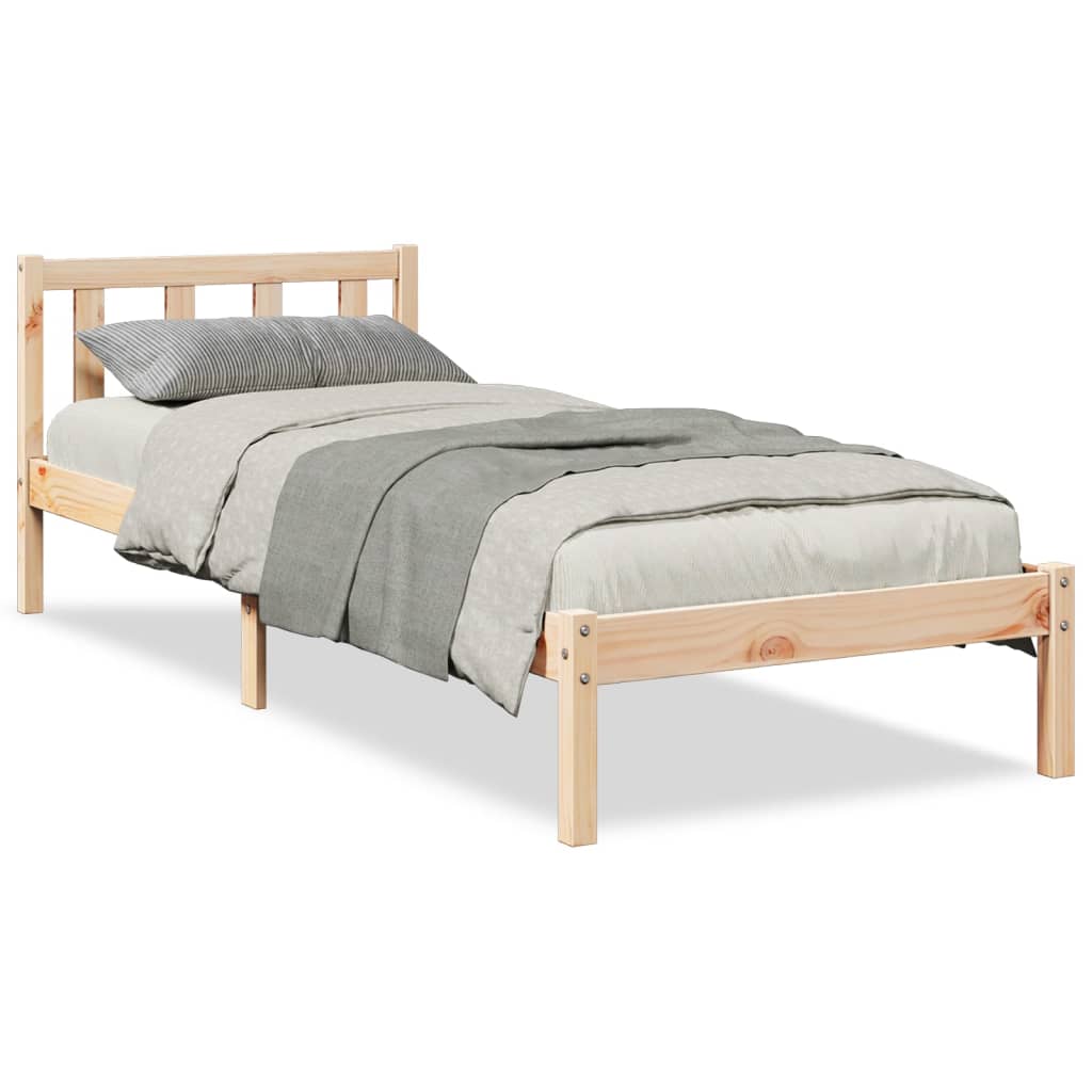 Extra Long Bed Frame without Mattress 80x210 cm Solid Wood Pine