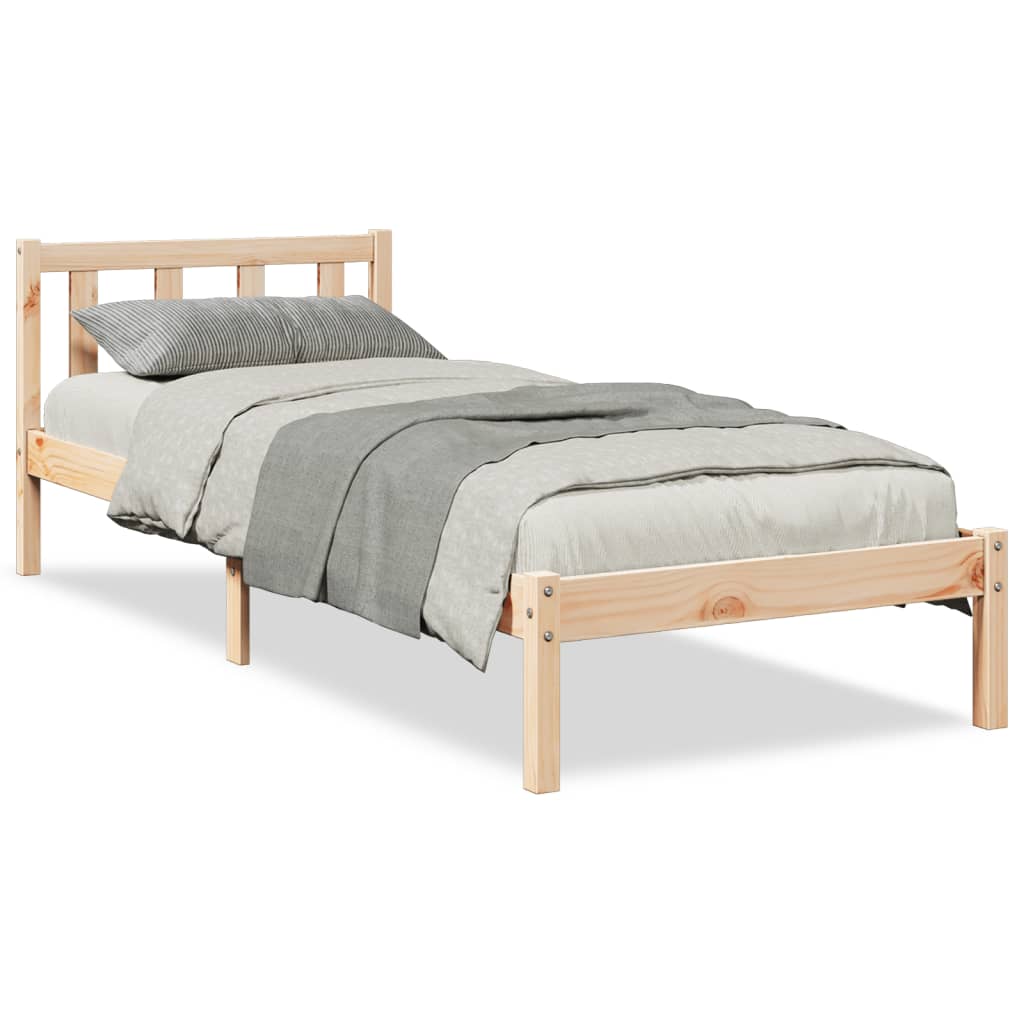 Extra Long Bed Frame without Mattress 90x210 cm Solid Wood Pine