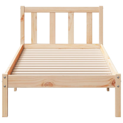 Extra Long Bed Frame without Mattress 100x210 cm Solid Wood Pine