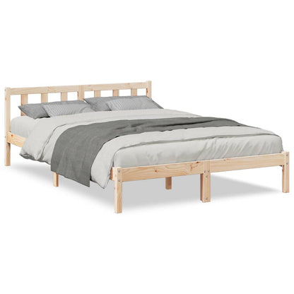 Extra Long Bed Frame without Mattress 140x210 cm Solid Wood Pine