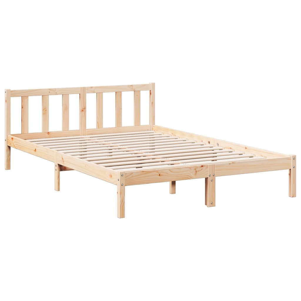 Extra Long Bed Frame without Mattress 140x210 cm Solid Wood Pine