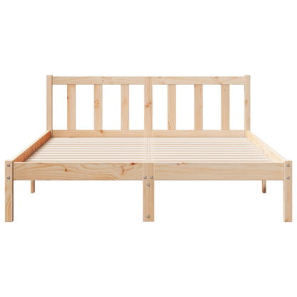 Extra Long Bed Frame without Mattress 140x210 cm Solid Wood Pine