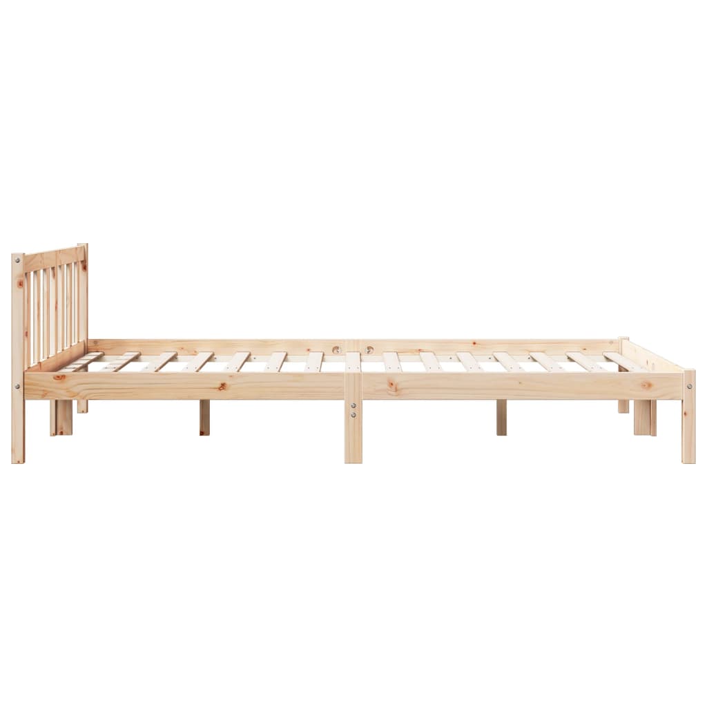 Extra Long Bed Frame without Mattress 140x210 cm Solid Wood Pine