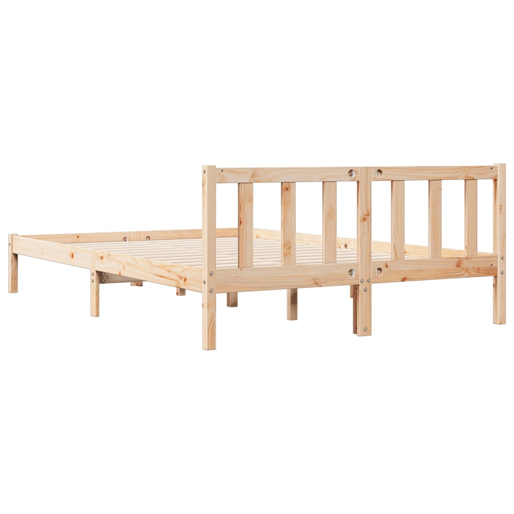 Extra Long Bed Frame without Mattress 140x210 cm Solid Wood Pine