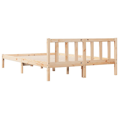 Extra Long Bed Frame without Mattress 140x210 cm Solid Wood Pine