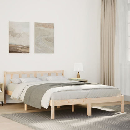 Extra Long Bed Frame without Mattress 160x210 cm Solid Wood Pine