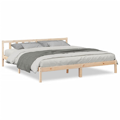 Extra Long Bed Frame without Mattress 180x210 cm Solid Wood Pine