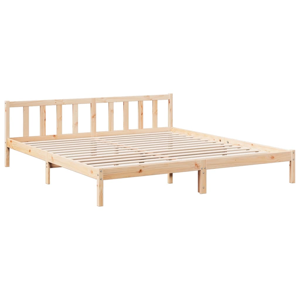 Extra Long Bed Frame without Mattress 180x210 cm Solid Wood Pine