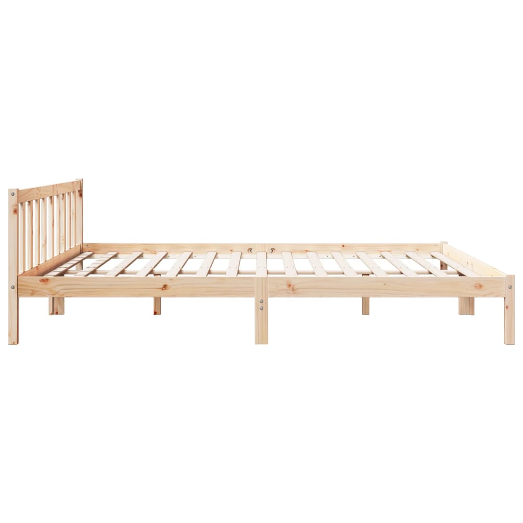 Extra Long Bed Frame without Mattress 180x210 cm Solid Wood Pine