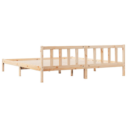 Extra Long Bed Frame without Mattress 180x210 cm Solid Wood Pine